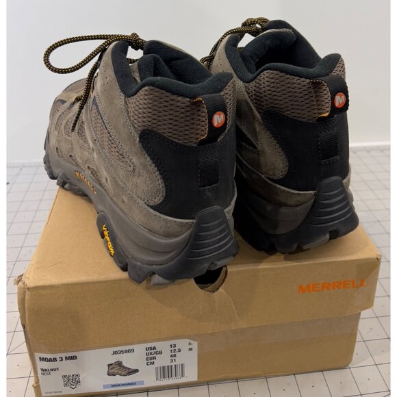 Merrell Moab 3 Mid Hiking Boots Mens Size 13 Walnut Brown - Picture 6 of 10